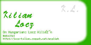 kilian locz business card